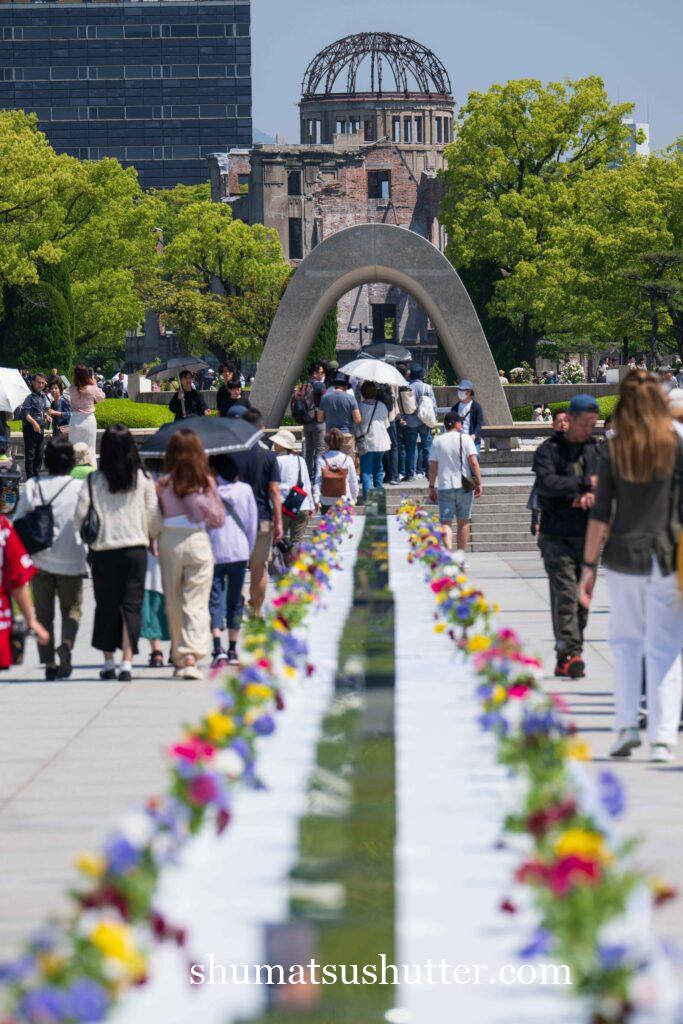 広島平和記念公園と原爆ドーム